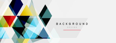 Renkli üçgen bileşimi, geometrik soyut arkaplan. Tekno veya iş konsepti, duvar kağıdı, afiş, arkaplan, iniş sayfası deseni