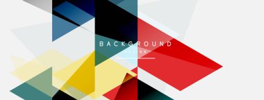 Renkli üçgen bileşimi, geometrik soyut arkaplan. Tekno veya iş konsepti, duvar kağıdı, afiş, arkaplan, iniş sayfası deseni