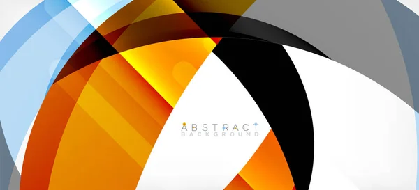 Geometrische abstracte achtergrond. Cirkel gemaakt met overlappende kleurvormen. Vector Illustratie voor Behang, Banner, Achtergrond, Landingspagina — Stockvector