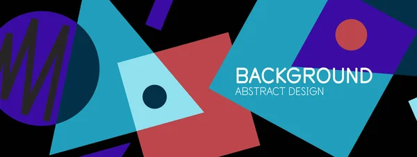 Abstracte achtergrond met blokken, lijnen, geometrische vormen. Techno of business concept voor behang, banner, achtergrond, landing page — Stockvector