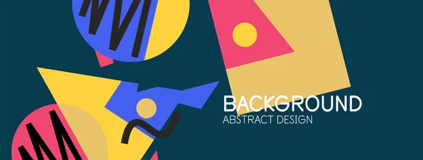 Fondo abstracto con bloques, líneas, formas geométricas. Techno o concepto de negocio para fondo de pantalla, banner, fondo, landing page — Archivo Imágenes Vectoriales