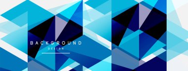 Renkli üçgen bileşimi, geometrik soyut arkaplan. Tekno veya iş konsepti, duvar kağıdı, afiş, arkaplan, iniş sayfası deseni