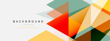 Renkli üçgen bileşimi, geometrik soyut arkaplan. Tekno veya iş konsepti, duvar kağıdı, afiş, arkaplan, iniş sayfası deseni