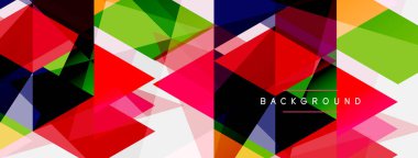 Renkli üçgen bileşimi, geometrik soyut arkaplan. Tekno veya iş konsepti, duvar kağıdı, afiş, arkaplan, iniş sayfası deseni