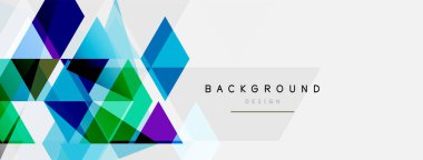 Renkli üçgen bileşimi, geometrik soyut arkaplan. Tekno veya iş konsepti, duvar kağıdı, afiş, arkaplan, iniş sayfası deseni