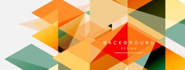 Mozaik üçgenler geometrik arkaplan. Tekno veya iş konsepti, duvar kağıdı, afiş, arkaplan, iniş sayfası deseni