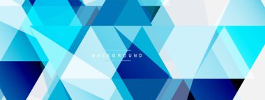 Mozaik üçgenler geometrik arkaplan. Tekno veya iş konsepti, duvar kağıdı, afiş, arkaplan, iniş sayfası deseni