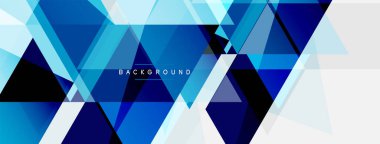 Mozaik üçgenler geometrik arkaplan. Tekno veya iş konsepti, duvar kağıdı, afiş, arkaplan, iniş sayfası deseni