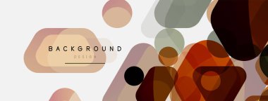 Beyaz üzerine renkli baloncuklar ve yuvarlak geometrik şekiller. Duvar kağıdı, pankart, arkaplan, iniş sayfası için vektör geometrik asgari özet arkaplan