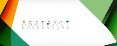 Asgari soyut arkaplan - beyaz üzerine gölge çizgileri ile örtüşen renk şekilleri. Duvar Kağıdı, Sancak, Arkaplan, İniş Sayfası için Vektör İllüstrasyonu