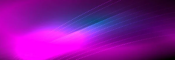 Neonově zářící barevné pozadí se světlými částicemi vlnové linie. Pozadí tapety, šablony designu pro obchodní nebo technologické prezentace, internetové plakáty nebo obaly webových brožur — Stockový vektor