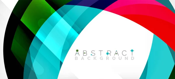 Geometric abstract background. Circle created with overlapping color shapes. Vector Illustration For Wallpaper, Banner, Background, Landing Page — Stock Vector