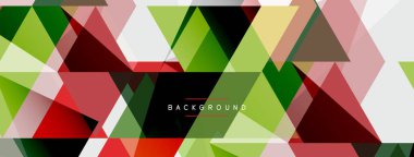 Renkli üçgen bileşimi, geometrik soyut arkaplan. Tekno veya iş konsepti, duvar kağıdı, afiş, arkaplan, iniş sayfası deseni