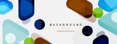 Soyut yuvarlak geometrik şekiller ve daireler. Duvar kağıdı, afiş, arkaplan veya iniş için moda tekno iş şablonu