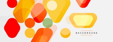 Soyut yuvarlak geometrik şekiller ve daireler. Duvar kağıdı, afiş, arkaplan veya iniş için moda tekno iş şablonu