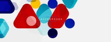 Soyut yuvarlak geometrik şekiller ve daireler. Duvar kağıdı, afiş, arkaplan veya iniş için moda tekno iş şablonu