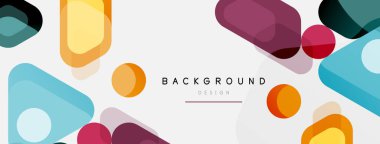 Soyut yuvarlak geometrik şekiller ve daireler. Duvar kağıdı, afiş, arkaplan veya iniş için moda tekno iş şablonu