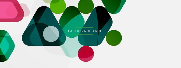 Abstract round geometric shapes and circles background. Trendy techno business template for wallpaper, banner, background or landing — Stock Vector