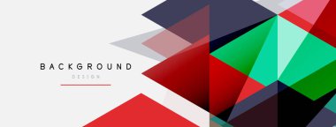 Renkli üçgen bileşimi, geometrik soyut arkaplan. Tekno veya iş konsepti, duvar kağıdı, afiş, arkaplan, iniş sayfası deseni