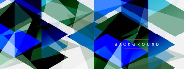 Renkli üçgen bileşimi, geometrik soyut arkaplan. Tekno veya iş konsepti, duvar kağıdı, afiş, arkaplan, iniş sayfası deseni