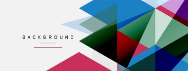 Renkli üçgen bileşimi, geometrik soyut arkaplan. Tekno veya iş konsepti, duvar kağıdı, afiş, arkaplan, iniş sayfası deseni