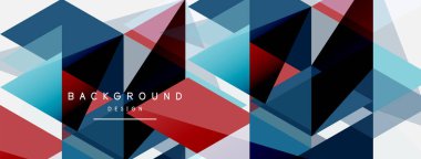 Renkli üçgen bileşimi, geometrik soyut arkaplan. Tekno veya iş konsepti, duvar kağıdı, afiş, arkaplan, iniş sayfası deseni