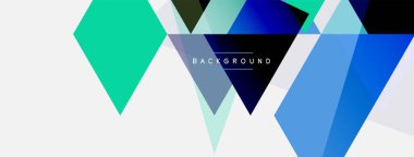 Renkli üçgen bileşimi, geometrik soyut arkaplan. Tekno veya iş konsepti, duvar kağıdı, afiş, arkaplan, iniş sayfası deseni