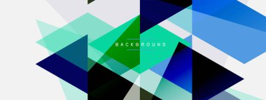 Renkli üçgen bileşimi, geometrik soyut arkaplan. Tekno veya iş konsepti, duvar kağıdı, afiş, arkaplan, iniş sayfası deseni