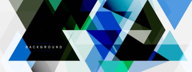 Renkli üçgen bileşimi, geometrik soyut arkaplan. Tekno veya iş konsepti, duvar kağıdı, afiş, arkaplan, iniş sayfası deseni