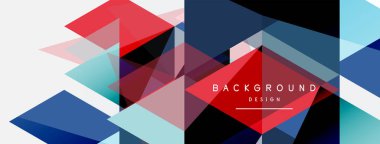 Mozaik üçgenler geometrik arkaplan. Tekno veya iş konsepti, duvar kağıdı, afiş, arkaplan, iniş sayfası deseni