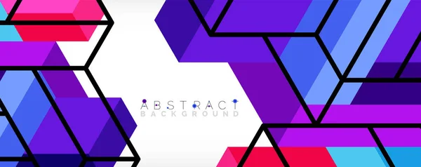 Fondo abstracto. 3d cubos, elementos cúbicos y bloques. Techno o concepto de negocio para fondo de pantalla, banner, fondo, landing page — Vector de stock