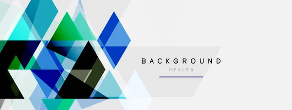 Kleurdriehoeken samenstelling, geometrische abstracte achtergrond. Techno of business concept, patroon voor behang, banner, achtergrond, landing page — Stockvector