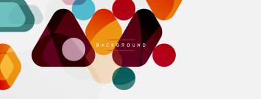 Soyut yuvarlak geometrik şekiller ve daireler. Duvar kağıdı, afiş, arkaplan veya iniş için moda tekno iş şablonu