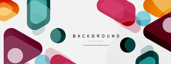 Abstract ronde geometrische vormen en cirkels achtergrond. Trendy techno business template voor behang, banner, achtergrond of landing — Stockvector