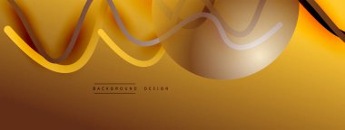 Gölge efektli dalga çizgisi olan soyut gradyan arkaplan. Geometrik bileşim. 3B gölge efektleri ve sıvı eğimleri