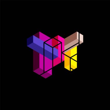 Soyut arkaplan. 3 boyutlu küp, küp elementler ve bloklar. Duvar kağıdı, afiş, arkaplan, iniş sayfası için tekno veya iş konsepti