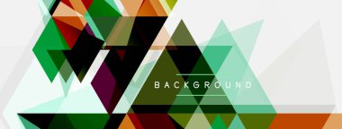 Mozaik üçgenler geometrik arkaplan. Tekno veya iş konsepti, duvar kağıdı, afiş, arkaplan, iniş sayfası deseni