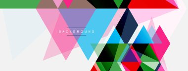 Mozaik üçgenler geometrik arkaplan. Tekno veya iş konsepti, duvar kağıdı, afiş, arkaplan, iniş sayfası deseni