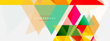 Mozaik üçgenler geometrik arkaplan. Tekno veya iş konsepti, duvar kağıdı, afiş, arkaplan, iniş sayfası deseni
