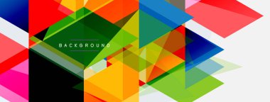 Mozaik üçgenler geometrik arkaplan. Tekno veya iş konsepti, duvar kağıdı, afiş, arkaplan, iniş sayfası deseni