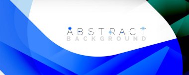 Asgari soyut arkaplan - beyaz üzerine gölge çizgileri ile örtüşen renk şekilleri. Duvar Kağıdı, Sancak, Arkaplan, İniş Sayfası için Vektör İllüstrasyonu