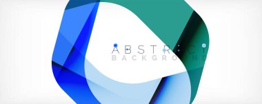 Asgari soyut arkaplan - beyaz üzerine gölge çizgileri ile örtüşen renk şekilleri. Duvar Kağıdı, Sancak, Arkaplan, İniş Sayfası için Vektör İllüstrasyonu