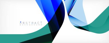 Asgari soyut arkaplan - beyaz üzerine gölge çizgileri ile örtüşen renk şekilleri. Duvar Kağıdı, Sancak, Arkaplan, İniş Sayfası için Vektör İllüstrasyonu