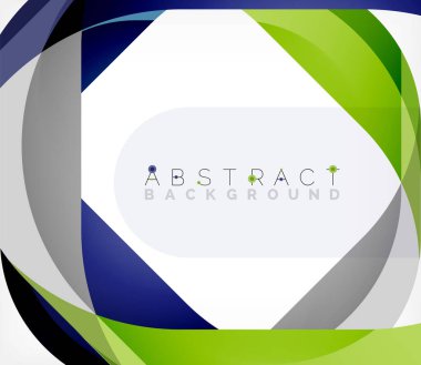 Üst üste binen dalgalarla soyut kare şekil, minimum geometrik arkaplan. Duvar Kağıdı, Sancak, Arkaplan, İniş Sayfası için Vektör İllüstrasyonu