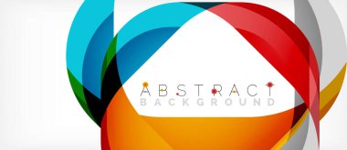 Üst üste binen dalgalarla soyut kare şekil, minimum geometrik arkaplan. Duvar Kağıdı, Sancak, Arkaplan, İniş Sayfası için Vektör İllüstrasyonu