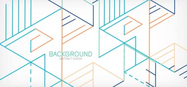 Soyut arkaplan. Beyaz arkaplanda renk çizgileri. Doğrusal soyut kompozisyon. Duvar kağıdı, afiş, arkaplan, iniş sayfası için tekno veya iş konsepti