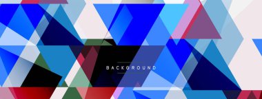 Renkli üçgen bileşimi, geometrik soyut arkaplan. Tekno veya iş konsepti, duvar kağıdı, afiş, arkaplan, iniş sayfası deseni
