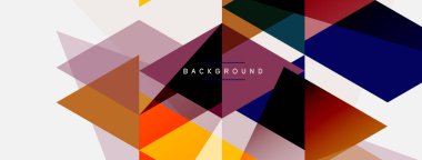 Renkli üçgen bileşimi, geometrik soyut arkaplan. Tekno veya iş konsepti, duvar kağıdı, afiş, arkaplan, iniş sayfası deseni