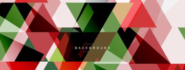 Renkli üçgen bileşimi, geometrik soyut arkaplan. Tekno veya iş konsepti, duvar kağıdı, afiş, arkaplan, iniş sayfası deseni