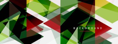 Renkli üçgen bileşimi, geometrik soyut arkaplan. Tekno veya iş konsepti, duvar kağıdı, afiş, arkaplan, iniş sayfası deseni